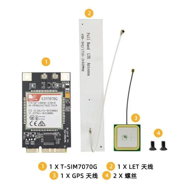 Alt view image 6 of 6 - PCIE-SIM7070G Development Board Wireless SIM Module | Global Coverage IoT Electronics Expansion Board