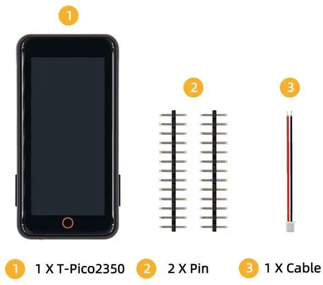Alt view image 7 of 7 - T-Pico2350 ESP32-C6 RP2350 Dual MCU Development Board | TTGO ,2.33-inch LCD