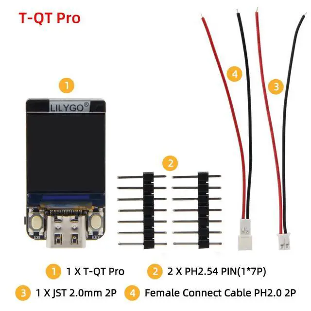 Alt view image 6 of 7 - T-QT ESP32-S3 0.85 inch GC9107 TFT IPS LCD Display Module TTGO Development Board (T-QT Pro) | 0.85 inch GC9107 TFT IPS LCD Display