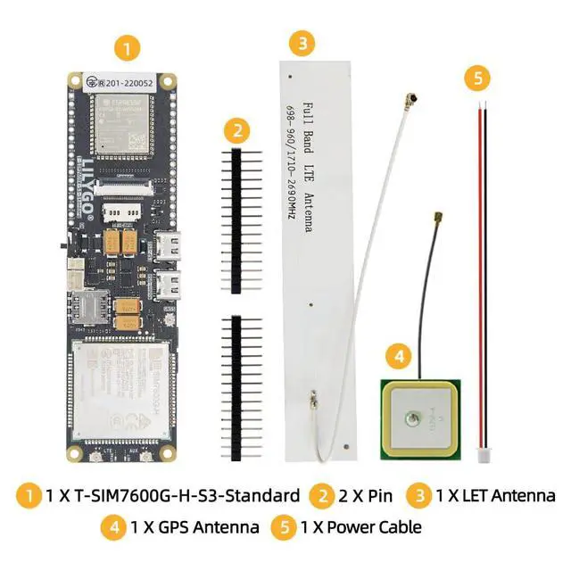 Alt view image 6 of 7 - T-SIM7600G-S3-Standard ESP32-S3 TTGO Development Board