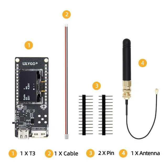 Alt view image 7 of 7 - T3 V3.0 ESP32 LoRa Development Board | SX1276, 0.96'' OLED