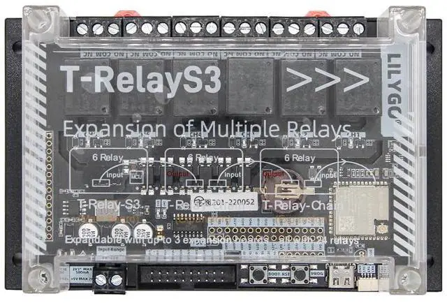 Main image of T-RelayS3 ESP32-S3 6-Way Relay TTGO Development Board