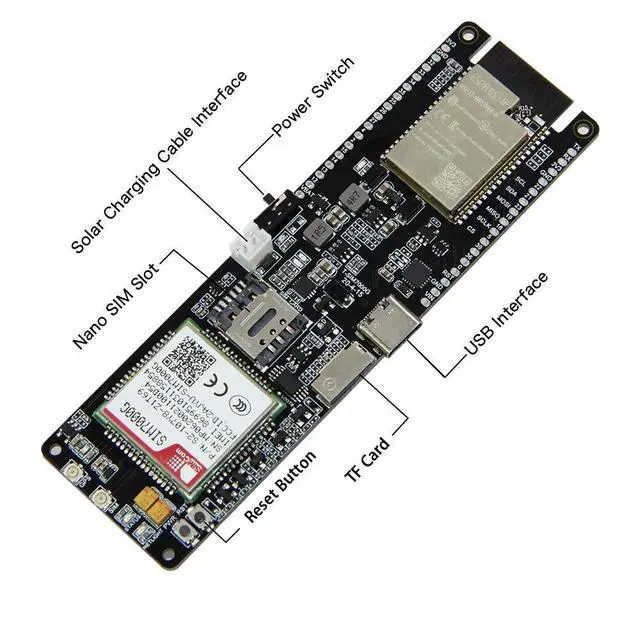 Alt view image 4 of 7 - T-SIM7000G ESP32-WROVER-B Solar Charge 4MB 2G/NB Development Board | GPS,TTGO