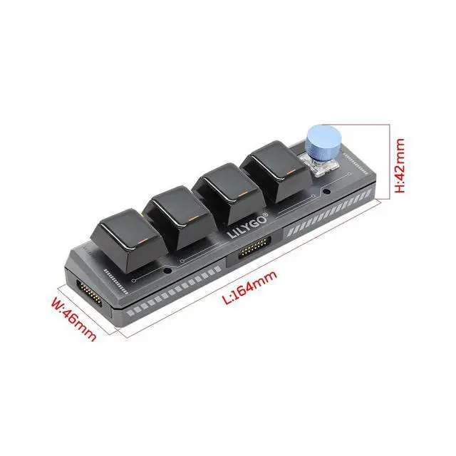 Alt view image 4 of 7 - T-Keyboard S3 Pro ESP32-S3R8 Wireless Keyboard Development Board | with 4*0.85 inch All View TFT LCD TTGO Expansion Board