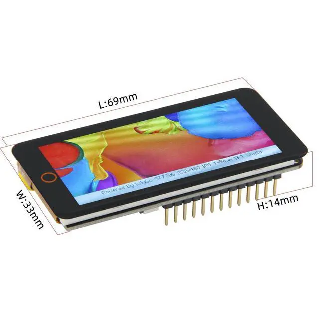 Alt view image 3 of 7 - T-Beam-Shield ST7796 Capacitive Touch IPS TFT 2.33 Inch LCD Screen Expandable T-MPU9250 9-Axis Sensor Module