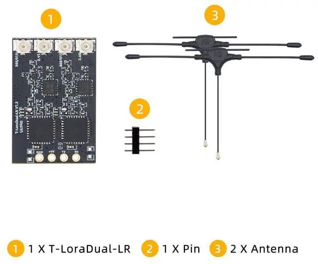 Alt view image 6 of 7 - T-LoRa Dual LR 915MHz ESP32-PICO-D4 Development Board | LoRa LR1121, TTGO
