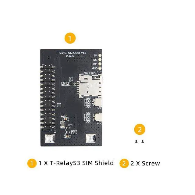 Alt view image 6 of 7 - T-RelayS3 SIM Shield Expansion Development Board TTGO | Compatible with SIM Modules (Matched with T-RelayS3 6-Way Relay Main Board)