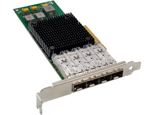 Alt view image 2 of 7 - 10Gb PCI-e 3.0 X8 NIC Network Card,Quad- SFP+ Port, with Broadcom BCM57840 Controller, PCI Express Ethernet LAN Adapter Support Windows Server/Linux/VMware