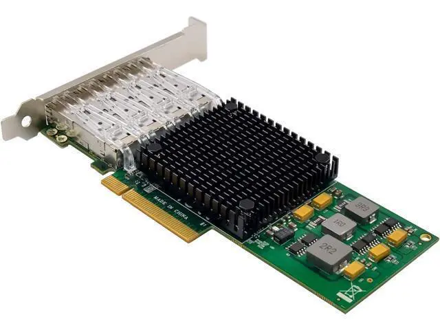 Alt view image 3 of 7 - 10Gb PCI-e 3.0 X8 NIC Network Card,Quad- SFP+ Port, with Broadcom BCM57840 Controller, PCI Express Ethernet LAN Adapter Support Windows Server/Linux/VMware