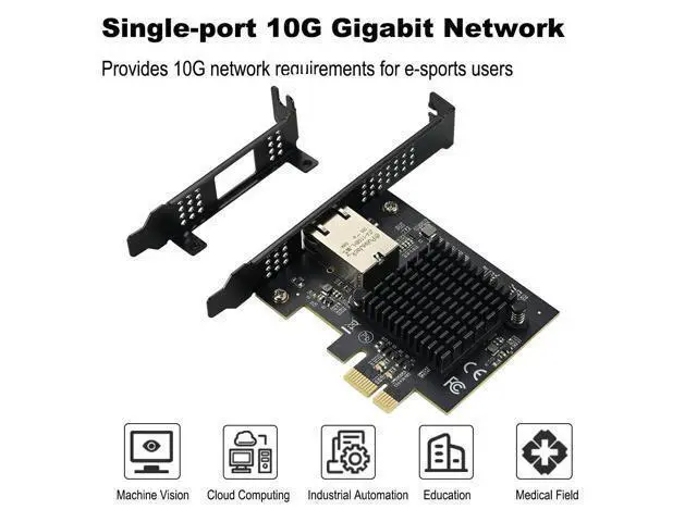 Alt view image 6 of 6 - Quantum PCIe4.0 X1 10G Ethernet Card AQC113 Chip 10/5/2.5G Multi-Speed RJ45 Port for Gaming PC Virtual Storage Server Bulk OEM/ODM