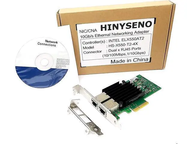 Alt view image 5 of 5 - Dual Port 10GbE RJ-45 PCI-Express x 4 Gigabit Ethernet Server Adapter Dual Port Network Interface Controller Card for X550 Chipset, Compare to Intel X550-T2