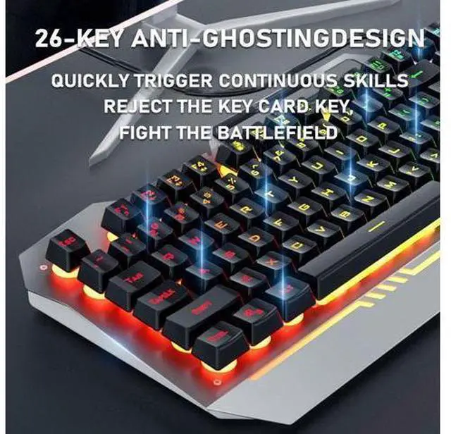 Alt view image 4 of 7 - F3010 Mechanical Keyboard Mobile Phone Holder Mutliple Background Light USB Wired Gaming Keyboard