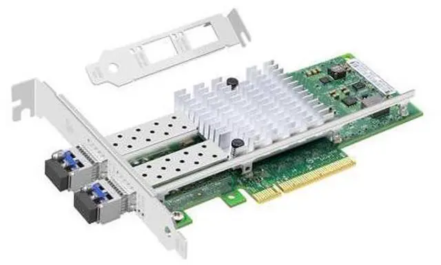 Main image of Buacoz 10Gb PCI-E X8 Dual SFP+ Port Fiber Fiber Optic Network Card,(with 2 Piece Single Mode Optical Module) with Intel 82599 Chip - X520-LR2 Ethernet Server Adapter Support Windows/Linux/VMware