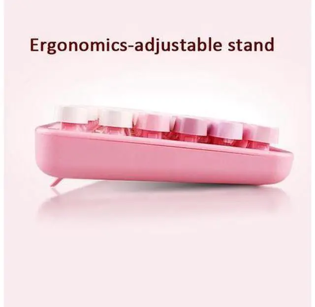 Alt view image 5 of 7 - Mofii Sweet Wireless Keyboard And Mouse Set Girls Punk Keyboard Office Set, Colour: Lipstick Mixed