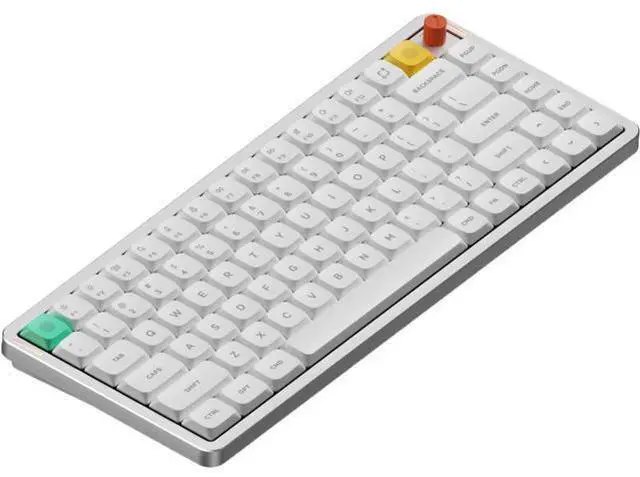 Main image of Air75 V3 Hot Swappable Wireless Mechanical Keyboard, 84 Keys 75% Custom Low Profile Keyboard with Knob, RGB Backlit, Gasket Mounted, Support Bluetooth/2.4GHz/USB-C,White-Red Nano