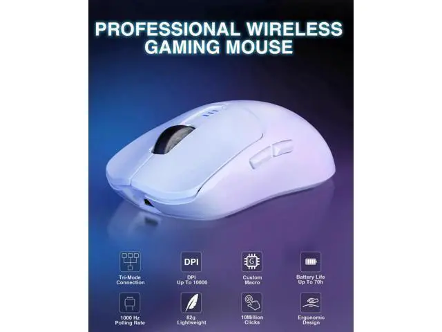 Alt view image 7 of 7 - AULA Wireless Keyboard and Mouse Combo, F87 Mechanical Keyboard+SC580 Wireless Gaming Mouse White