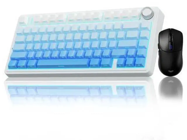 Main image of AULA Wireless Keyboard and Mouse Combo, F75 Pro Mechanical Keyboards,75% Gasket Hot Swappable Custom Keyboard+SC580 Wireless Gaming Mouse Black
