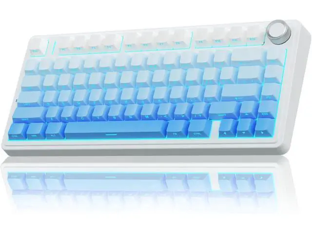 Alt view image 2 of 5 - AULA Wireless Keyboard and Mouse Combo, F75 Pro Mechanical Keyboards,75% Gasket Hot Swappable Custom Keyboard+SC580 Wireless Gaming Mouse Black