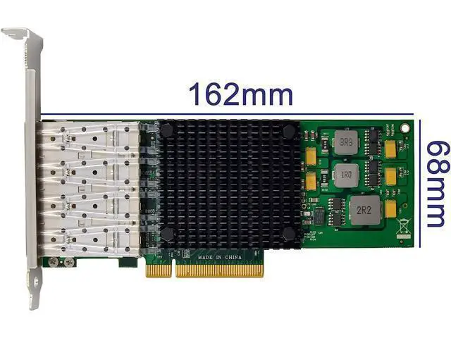 Alt view image 4 of 7 - 10Gb PCI-e 3.0 X8 NIC Network Card,Quad- SFP+ Port, with Broadcom BCM57840 Controller, PCI Express Ethernet LAN Adapter Support Windows Server/Linux/VMware
