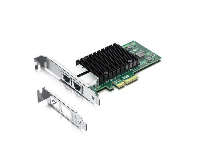 Alt view image 5 of 7 - 10Gb PCI-E NIC Network Card, Dual Copper RJ45 Port, with Intel X550-AT2 Controller, PCI Express Ethernet LAN Adapter Support Windows Server/Linux/ESX, Compare to Intel X550-T2