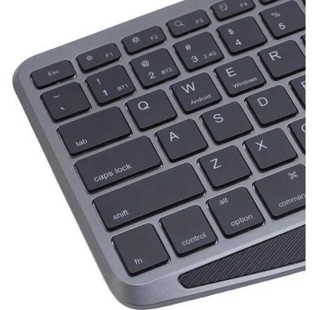 Alt view image 7 of 7 - Wireless Touch Keyboard, Keyboard with Touchpad 7 Color Backlight Multi Device Support for Tablet Laptop