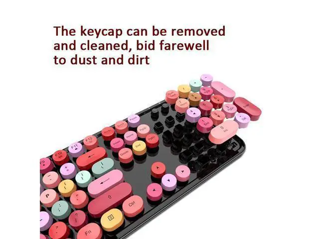 Alt view image 4 of 5 - Mofii Sweet Wireless Keyboard And Mouse Set Girls Punk Keyboard Office Set, Colour: Pink Mixed