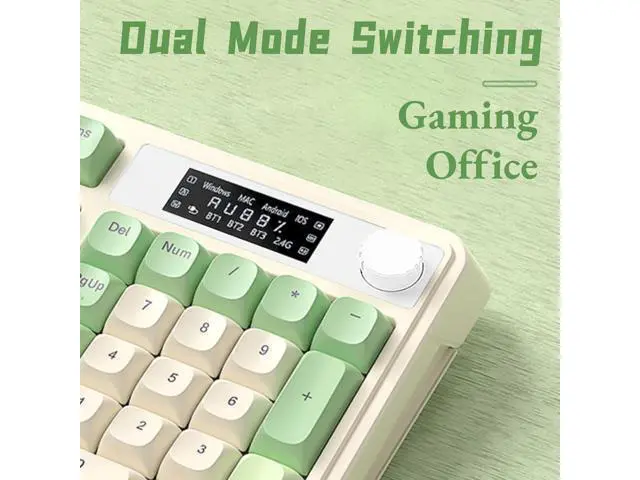 Alt view image 5 of 7 - AULA S99 Pro Wireless Keyboard, Monitor and Media Knob, Tri-Mode Bluetooth/2.4G/USB-C RGB Creamy Gaming Keyboard with Number Pad Macro Keys, Custom Computer Keyboard for Laptop,