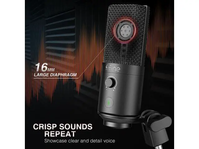 Alt view image 2 of 7 - Deuninker USB Podcast Microphone with Pop Filter Set, Condenser Microphone Boom Arm Kit with Mute Button, Gain Knob Bundle Mic Shield Windscreen for Recording Studio Streaming(T669PRO1+U1)