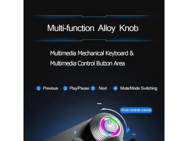 Alt view image 2 of 6 - F2088 Mechanical Gaming Keyboard 104 Anti-ghosting with Switch Wired Keyboard for Gamer Laptop PC, Blue Shaft