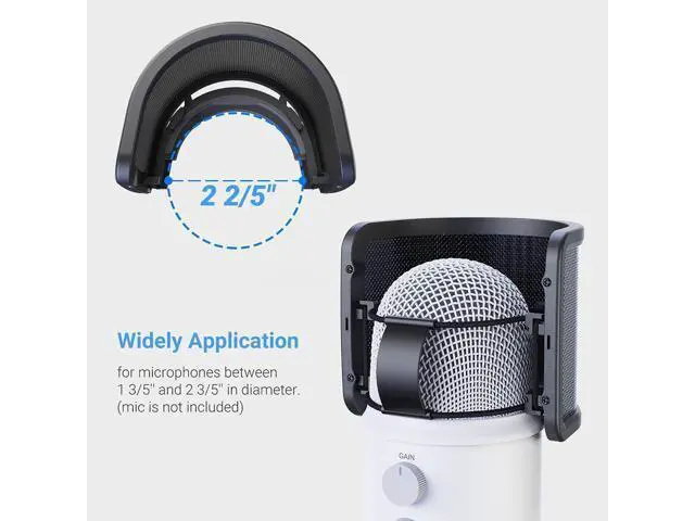 Alt view image 6 of 7 - Deuninker USB Podcast Microphone with Pop Filter Set, Condenser Microphone Boom Arm Kit with Mute Button, Gain Knob Bundle Mic Shield Windscreen for Recording Studio Streaming(T669PRO1+U1)