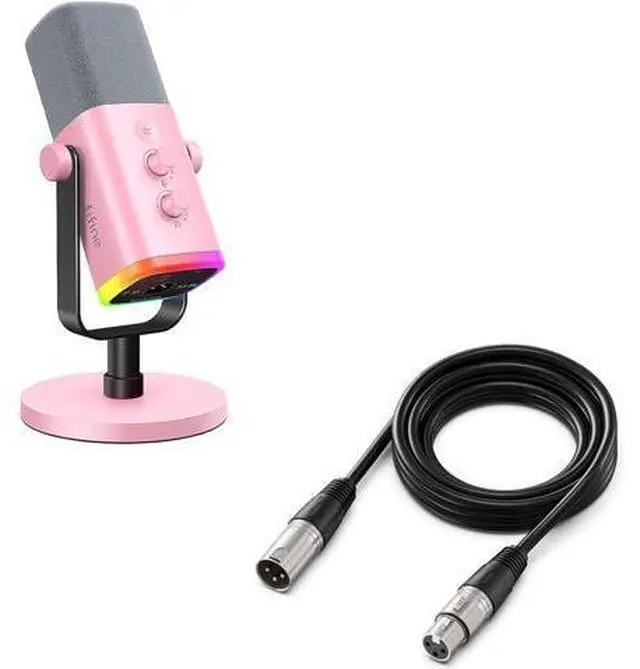 Main image of Deuninker Dynamic Gaming Microphone and XLR Cable Set, Recording PC Mic with Tap-to-Mute, Gain Knob Bundle with Mic Audio Cable, Compatible with XLR Microphone for Podcasting Streaming (AM8P+L9)