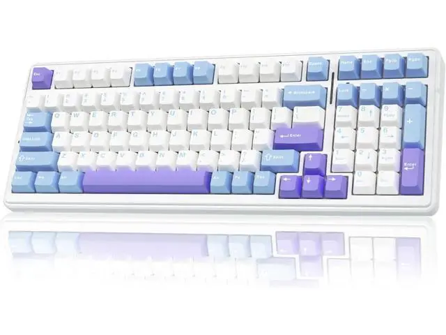 Alt view image 2 of 5 - AULA F99 Wireless Mechanical Keyboard,Tri-Mode BT5.0/2.4GHz/USB-C Hot Swappable Custom Keyboards+LEOBOG Graywood V3 Switches Set