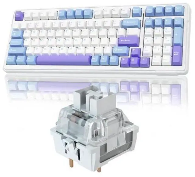 Main image of AULA F99 Wireless Mechanical Keyboard,Tri-Mode BT5.0/2.4GHz/USB-C Hot Swappable Custom Keyboards+LEOBOG Graywood V3 Switches Set