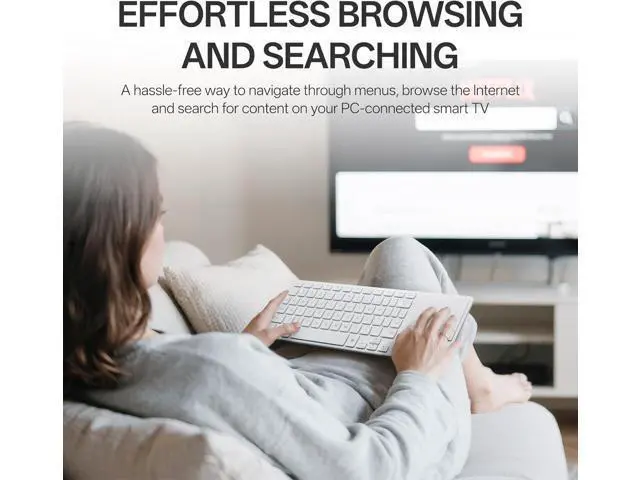 Alt view image 2 of 7 - Rapoo Portable Wireless Keyboard with Touchpad, Multi-Device HTPC Keyboard for PC-Connected TV/Tablet/Steam Deck/Gaming Console/Raspberry Pi/Mini PC - Support Touch Gestures for Windows & Mac
