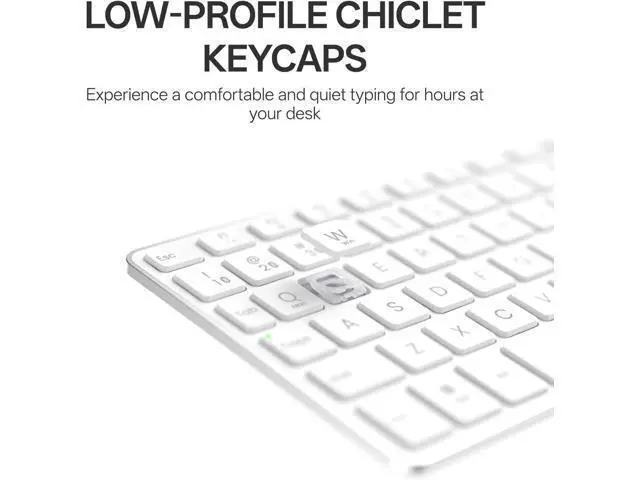 Alt view image 5 of 7 - Rapoo Portable Wireless Keyboard with Touchpad, Multi-Device HTPC Keyboard for PC-Connected TV/Tablet/Steam Deck/Gaming Console/Raspberry Pi/Mini PC - Support Touch Gestures for Windows & Mac