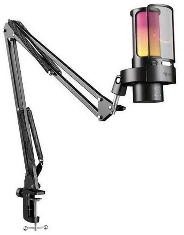 Main image of Deuninker Gaming USB Microphone Bundle with Arm Stand, RGB Condenser Desktop Mic with 4 Polar Patterns for Streaming, Mic Boom Arm with Heavy Duty Clamp, Suspension Scissor for Voice-Over(A8Plus+CS1)