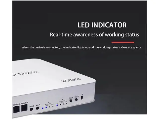 Alt view image 7 of 7 - DIXSG 4X2 HDMI KVM Switch Matrix 4Port Dual Monitor Extended Display 4K 60Hz Supports USB2.0 Devices Control Up to 4 Computers