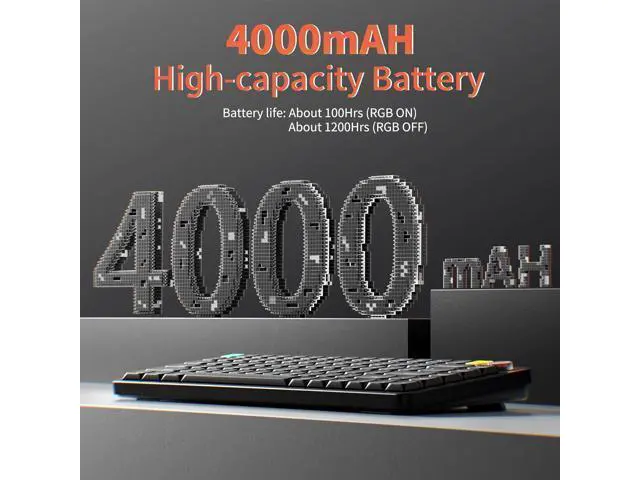 Alt view image 4 of 7 - Air75 V3 Hot Swappable Wireless Mechanical Keyboard, 84 Keys 75% Custom Low Profile Keyboard with Knob, RGB Backlit, Gasket Mounted, Support Bluetooth/2.4GHz/USB-C,Black-Red Nano