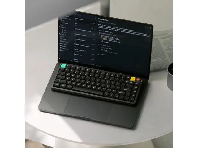 Alt view image 6 of 7 - Air75 V3 Hot Swappable Wireless Mechanical Keyboard, 84 Keys 75% Custom Low Profile Keyboard with Knob, RGB Backlit, Gasket Mounted, Support Bluetooth/2.4GHz/USB-C,Black-Red Nano