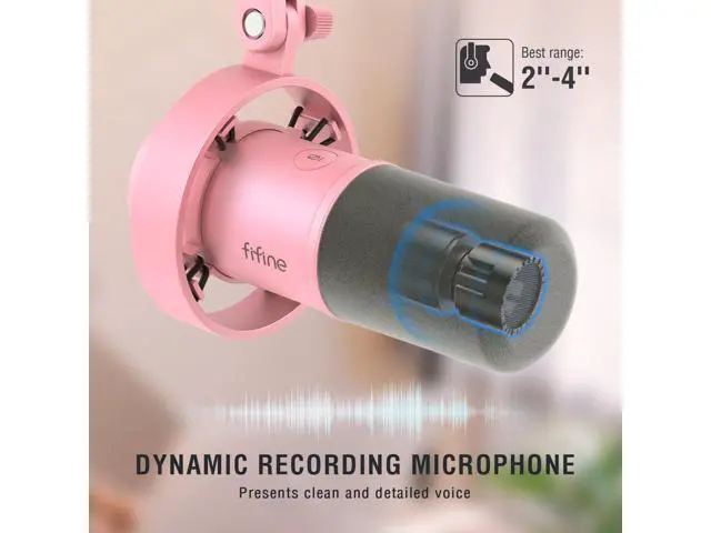 Alt view image 2 of 7 - Deuninker XLR/USB Microphone Set with Boom Arm, Recording Dynamic Microphone with Gain Knob, Headphone Jack, Adjustable Metal Mic Arm Stand for Podcast-K688P+CS1P