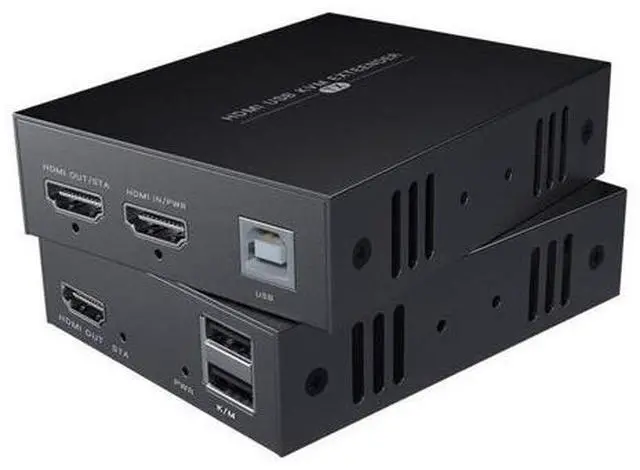Main image of Ennovor HDMI KVM USB Extender Transmit 1080p HD Video Over Cat5e/6 Ethernet Cable 50m (164ft) for Mouse and Keyboard Control Remote Signals