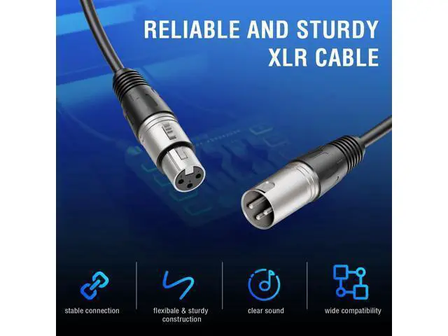 Alt view image 6 of 7 - DeuninkerGaming Audio Mixer with XLR Cable Bundle, Streaming RGB PC Mixer with Microphone Cable, XLR Interface, Volume Faders, Mute Button, Computer Mic for Recording/Podcast/Vocal/Game Voice (SC3+L9)