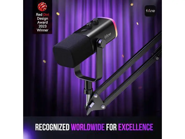 Alt view image 2 of 7 - Deuninker XLR/USB Dynamic Microphone Kit with Studio Monitor Headphones, Gaming Microphone for PC Bundle with Over-Ear Wired Headphones, Mic Boom Arm for Streaming, Podcast, Vocal Recording (AM8T+H8)