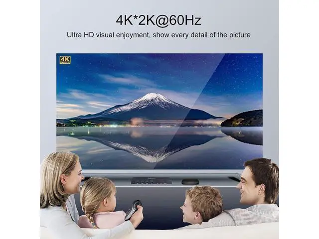 Alt view image 2 of 7 - KVM Switch HDMI 4K @60Hz 4 Port Box, USB Switch with 4 USB 2.0 Hubs, 4 in 1 Out HDMI KVM Switch Support Wireless Keyboard and Mouse and hotkey Switching, No Power Require eokCXOY