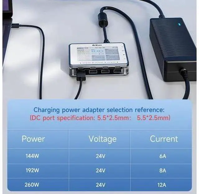 Alt view image 6 of 6 - Aixun PF26 Multi-Channel Smart Fast Charging Station, 8-Port USB Repair Test Power Hub with Real-Time Voltage Display for Phone Diagnostics