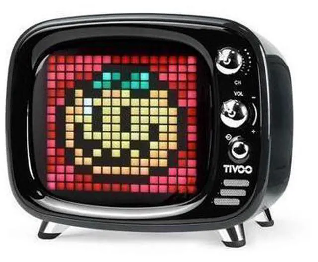 Main image of Divoom Tivoo Retro Bluetooth Speaker - Pixel Art DIY Box, RGB Programmable 16X16 LED, Support Android & iOS; TF/SD Card & Aux 3.9X3X3.2 Inches