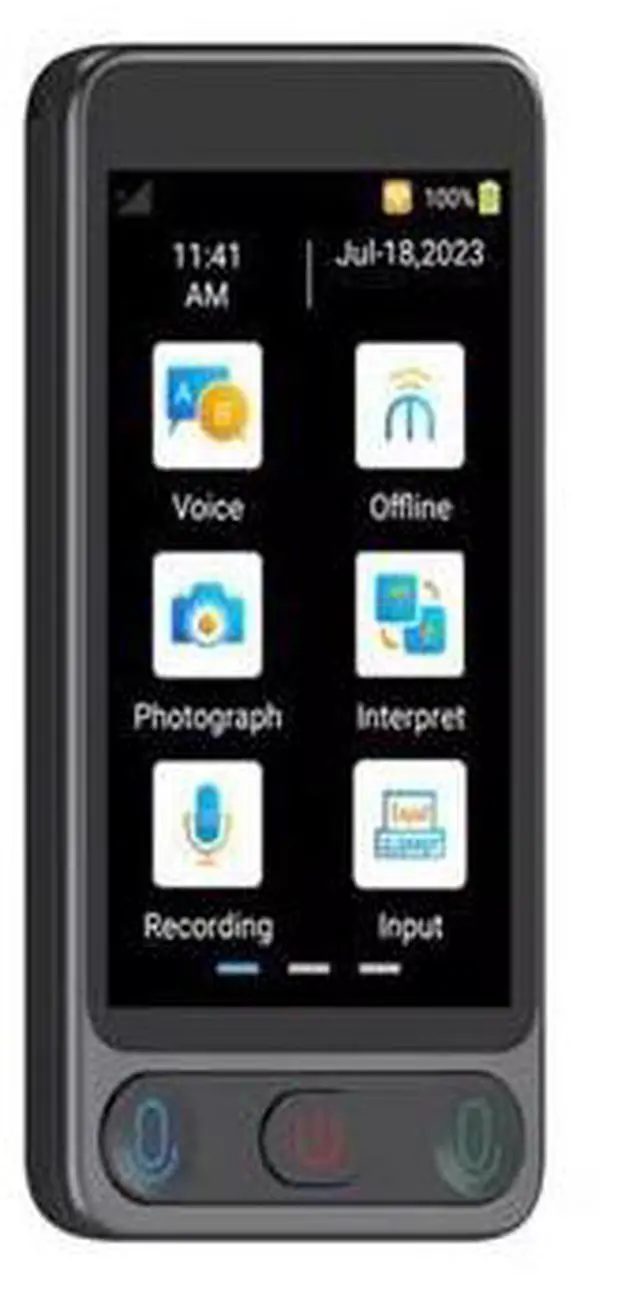 Alt view image 2 of 5 - QURO Tr10 Audio Voice 3.97 Inch English Translator 138 Languages Offline Photo Translation AI Smart Translate Device