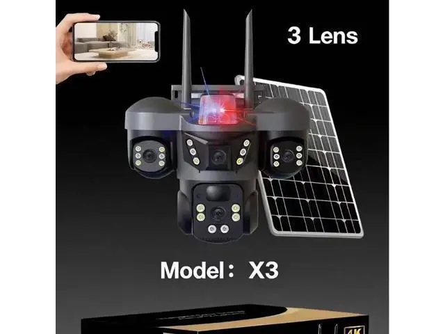 Alt view image 5 of 7 - V380 Triple-Lens 4G Solar Security Camera 12MP Ultra HD, Smart Night Vision, Two-Way Audio, Outdoor, Solar Powered