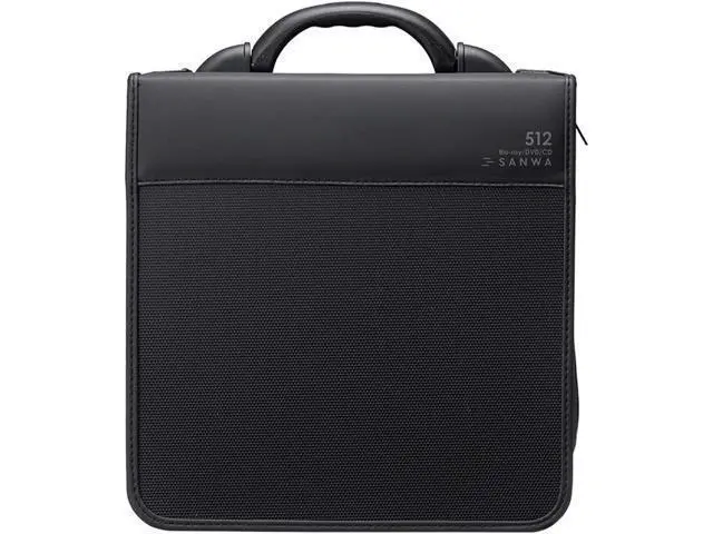 Alt view image 3 of 7 - SANWA 512 Capacity CD Case, Shell Design CD Sleeves, Portable DVD VCD Storage Box, Portable Zipper Bag, EVA Protective Blu-ray Wallet with Handle, for Car, Home, Office, Games Disc, Audio Music,Black
