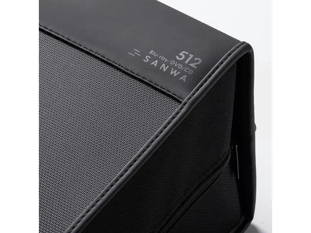 Alt view image 2 of 7 - SANWA 512 Capacity CD Case, Shell Design CD Sleeves, Portable DVD VCD Storage Box, Portable Zipper Bag, EVA Protective Blu-ray Wallet with Handle, for Car, Home, Office, Games Disc, Audio Music,Black
